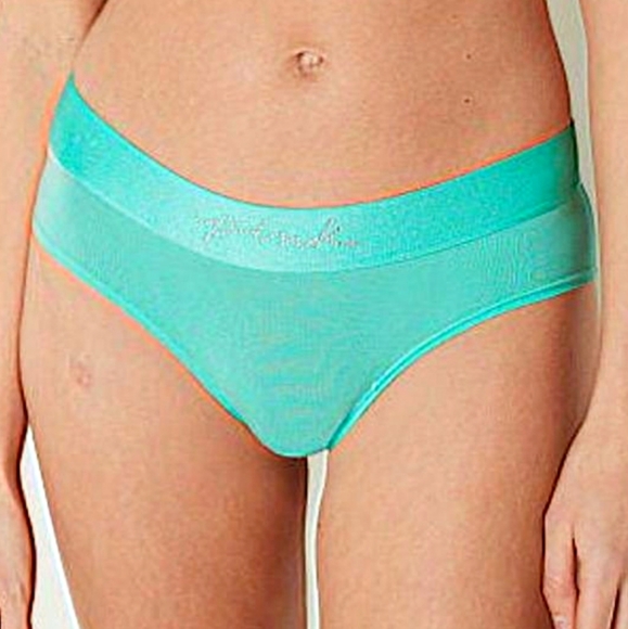 PINK VS LOGO HIPSTER GREEN PANTY - Picture 4 of 7